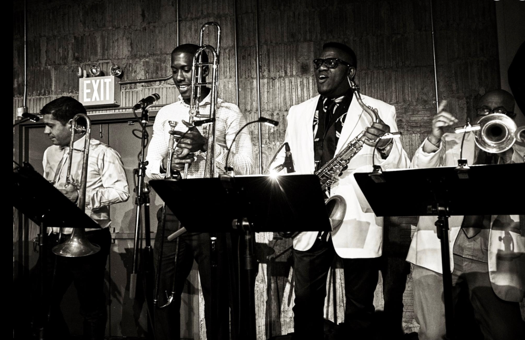 Cuban trumpet players performing live in studio